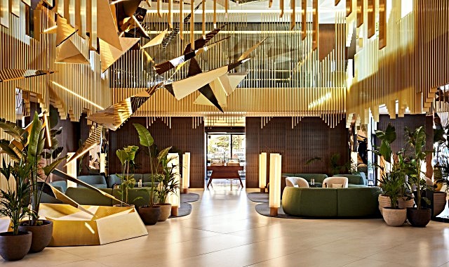 Lobby do hotel Grand Hyatt Barcelona - divulgação