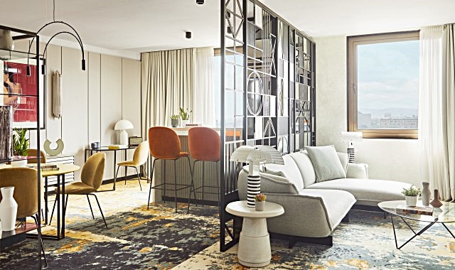 Suíte do hotel Grand Hyatt Barcelona - divulgação