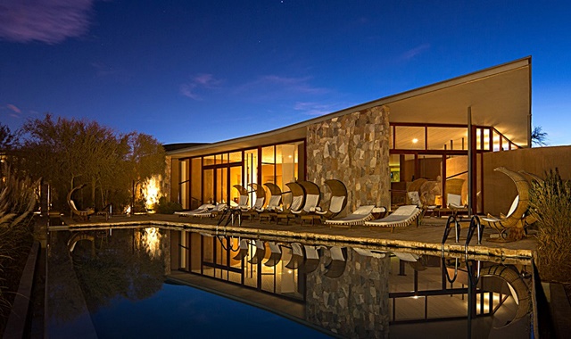 Fachada do hotel Tierra Atacama, no Chile