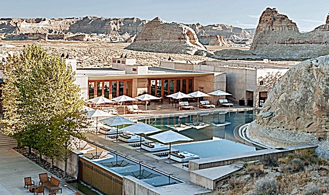 Piscina ho resort Amangiri, nos Estados Undos, da rede Aman Hotels & Resorts - divulgação