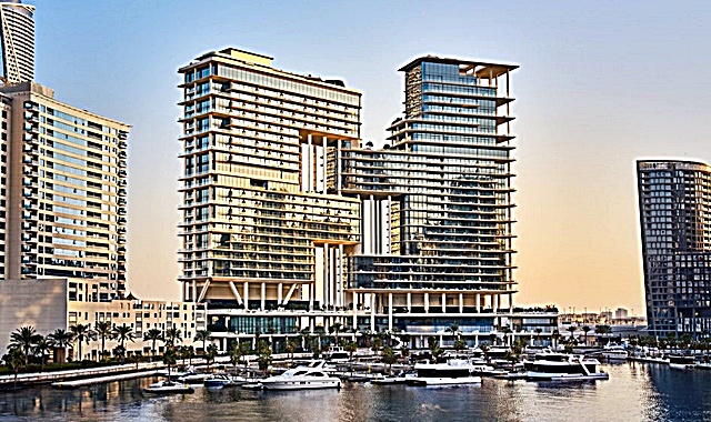 Vista do hotel The Lana e da marina, em Dubai -foto Dorchester Colection